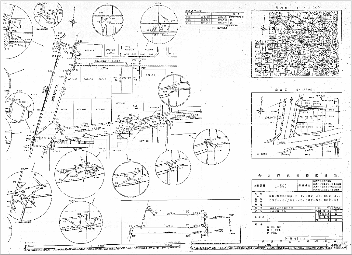 公共用地管理区域図の写し